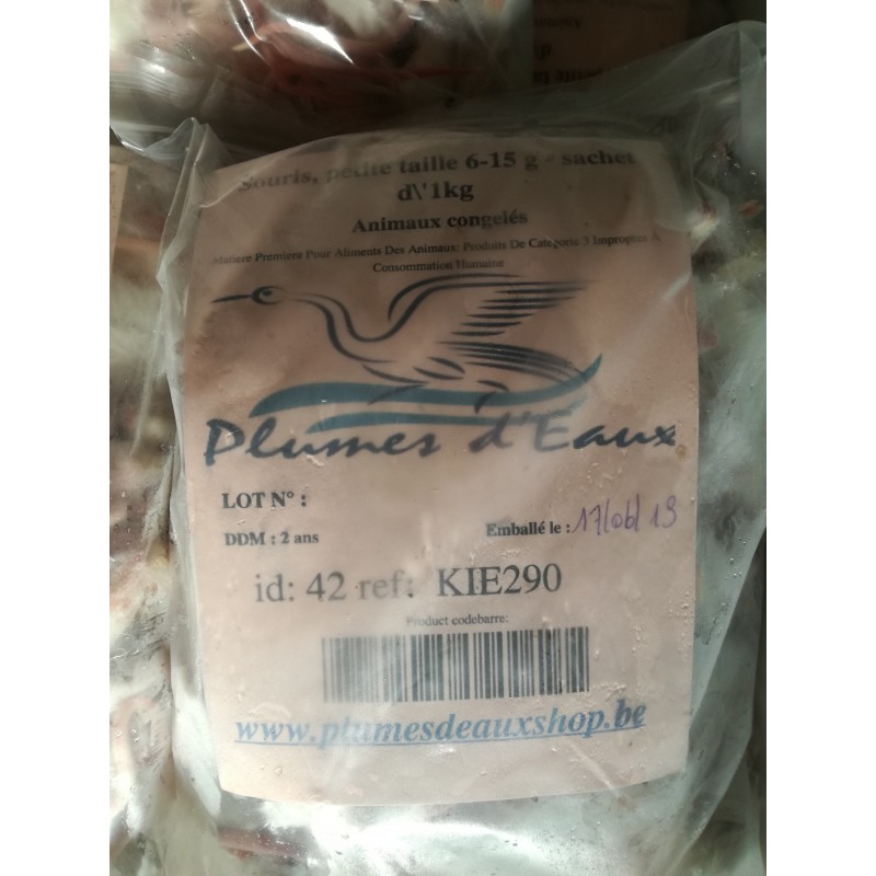 Souris, petite taille 6-15 g - sachet d'1kg